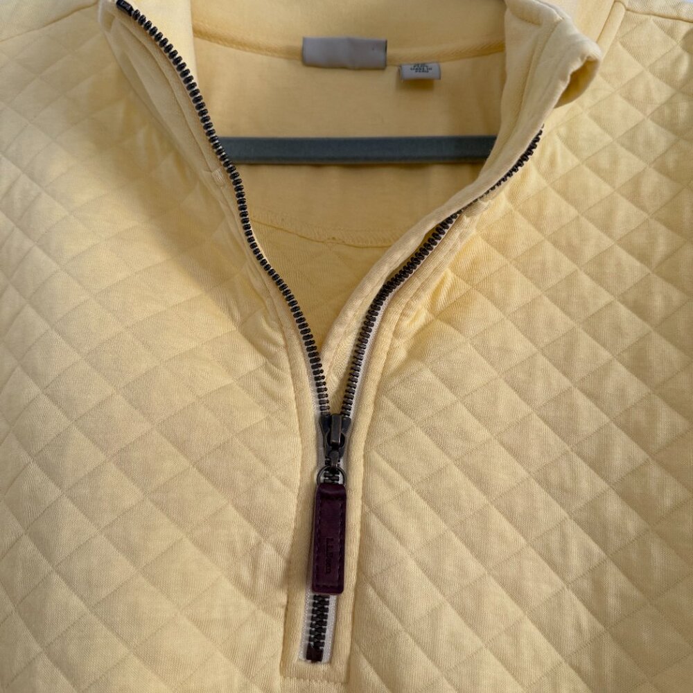 LL Bean Women's Quilted Quarter-zip pullover sweatshirt - Picture 2 of 2
